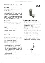 Preview for 1 page of Elk ELK-319DR Quick Start Manual