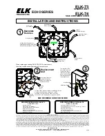 Предварительный просмотр 1 страницы Elk ELK-73 Installation And Instructions