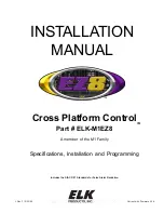 Preview for 1 page of Elk ELK-M1EZ8 Installation Manual