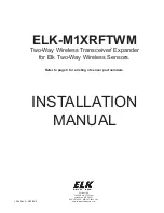 Elk ELK-M1XRFTWM Installation Manual preview