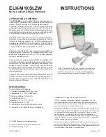 Preview for 1 page of Elk ELK-M1XSLZW Instructions Manual