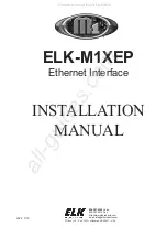 Elk M1 ELK-M1XEP Installation Manual preview