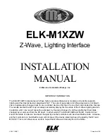 Elk M1 ELK-M1XZW Installation Manual предпросмотр