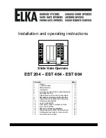 Elka EST 204 Installation And Operating Instructions Manual preview