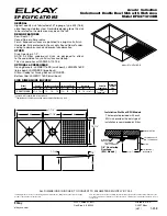 Preview for 1 page of Elkay Avado EFU471810DB Specifications