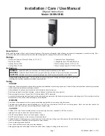 Preview for 1 page of Elkay DSBWCB5G Installation, Care & Use Manual