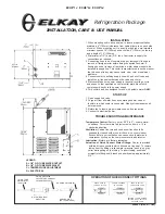 Preview for 1 page of Elkay ECH8 1J Series Installation, Care & Use Manual