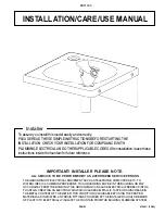 Preview for 1 page of Elkay EDF15 Series Installation, Care & Use Manual