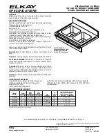 Preview for 1 page of Elkay Elite Gourmet 3626EGD Specifications