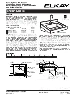 Preview for 1 page of Elkay ELV2219SACC Specifications