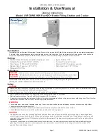 Предварительный просмотр 1 страницы Elkay ezH2O LVRC8WS2KWR Installation & Use Manual