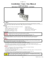 Предварительный просмотр 1 страницы Elkay Hydroboost HTHBHAC8BLSSWF25N Installation, Care & Use Manual