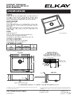 Elkay Lustertone ELUHF2520 Specifications preview