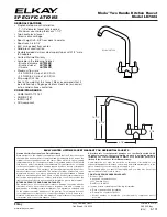 Preview for 1 page of Elkay Moda LK7324 Specifications