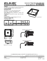 Preview for 1 page of Elkay Pacemaker BPSFR1215 Specifications