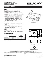 Предварительный просмотр 1 страницы Elkay PSDKRC25172 Specifications