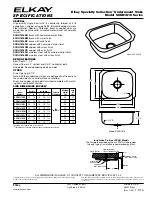 Elkay SCUH1816 Series Specifications preview