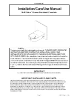 Elkay Soft Sides ECDFPW314FPC Installation, Care & Use Manual preview