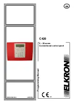 Предварительный просмотр 1 страницы Elkron C420 Programming Manual