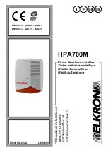 Preview for 1 page of Elkron HPA700M Installation Manual