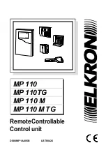 Elkron MP 110 Manual preview