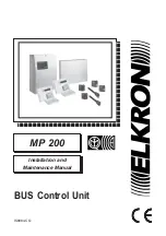 Предварительный просмотр 1 страницы Elkron MP 200 Installation And Maintenance Manual