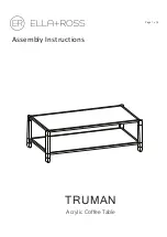 ELLA+ROSS Truman Acrylic Coffee Table Assembly Instructions предпросмотр