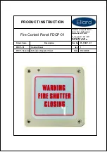 Preview for 1 page of Ellard FDCP-01 Product Instruction