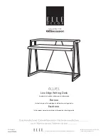 Preview for 1 page of Elle Decor Alliel Live Edge Assembly Instructions And Warranty Information