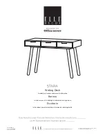 Preview for 1 page of Elle Decor Stara Assembly Instructions And Warranty Information