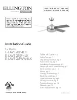 Ellington E-LAV52BP4LK Installation Manual предпросмотр