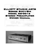 Preview for 1 page of Elliott Studio Arts 66-001b Owner'S Manual