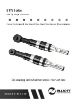 Elliott ET75 Series Operating And Maintenance Instructions Manual preview