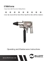 Предварительный просмотр 1 страницы Elliott ET850 Series Operating And Maintenance Instructions Manual