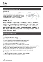 Предварительный просмотр 15 страницы Elm Plus 30000-BTU 2022600010 User Instruction