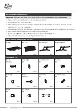 Предварительный просмотр 2 страницы Elm Plus CAST ALUMINIUM PATIO BENCH Assembly Instruction