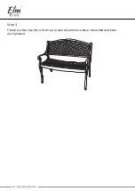 Предварительный просмотр 4 страницы Elm Plus CAST ALUMINIUM PATIO BENCH Assembly Instruction