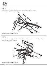 Preview for 4 page of Elm Plus HDPE FOLDING ADIRONDACK CHAIR Assembly Instruction