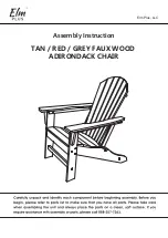 ELM PLUS TAN FAUX WOOD ADIRONDACK CHAIR Assembly Instruction предпросмотр