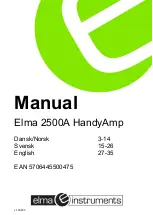 Elma Instruments 2500A HandyAmp Manual предпросмотр