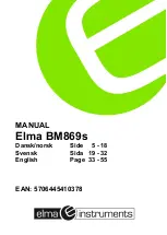 Предварительный просмотр 1 страницы Elma Instruments 5706445410378 Manual