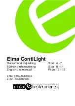 Elma Instruments ContiLight User Manual preview