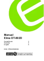 Elma Instruments DT-802D Manual предпросмотр