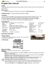 Предварительный просмотр 6 страницы Elma Instruments DT-802D Manual