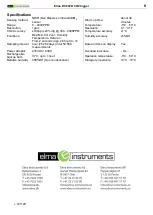 Предварительный просмотр 8 страницы Elma Instruments DT-802D Manual