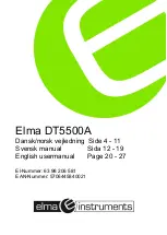 Preview for 1 page of Elma Instruments DT5500A User Manual