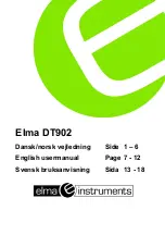 Elma Instruments DT902 User Manual предпросмотр