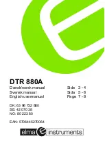 Elma Instruments DTR 880A User Manual preview