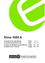 Elma Instruments Elma 1000 A User Manual preview