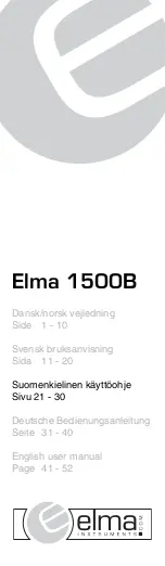 Preview for 21 page of Elma Instruments Elma 1500B User Manual